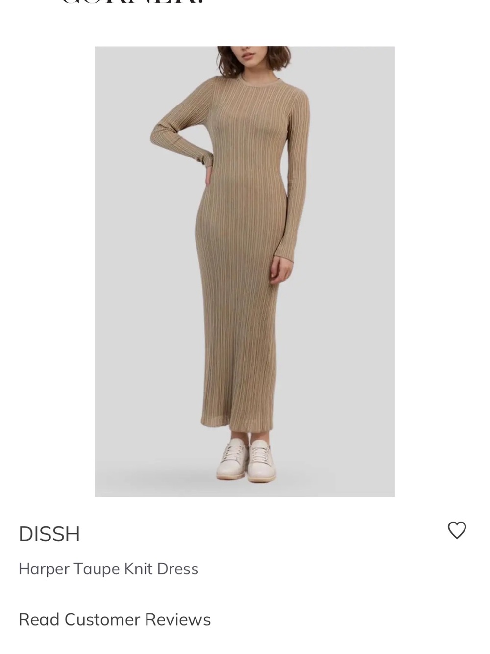 DISSH Long Sleeve Midi Dress in Taupe size S - Picture 4 of 7